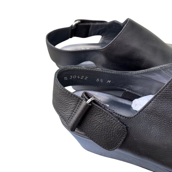 Stuart Weitzman black sling back wedge sandals size 5.5 - Picture 5 of 7